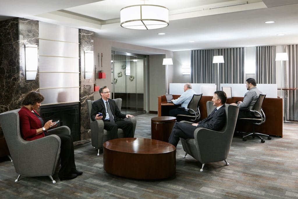 Club Living Room at Club Quarters Hotel, Wacker at Michigan, Chicago