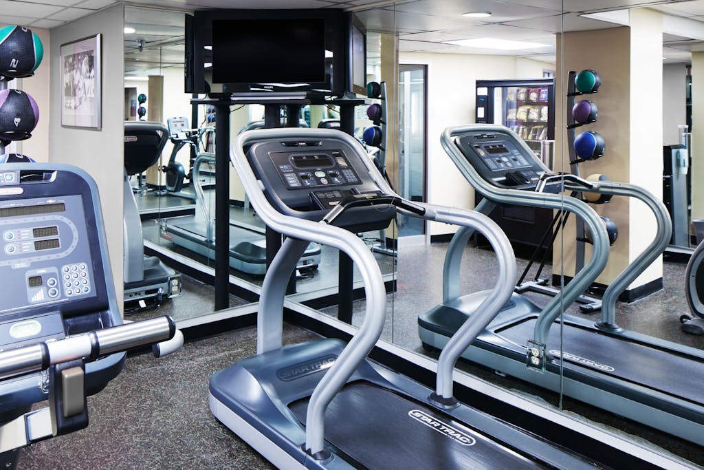 Cardio Equipment in the Fitness Center at Club Quarters Hotel in Washington DC