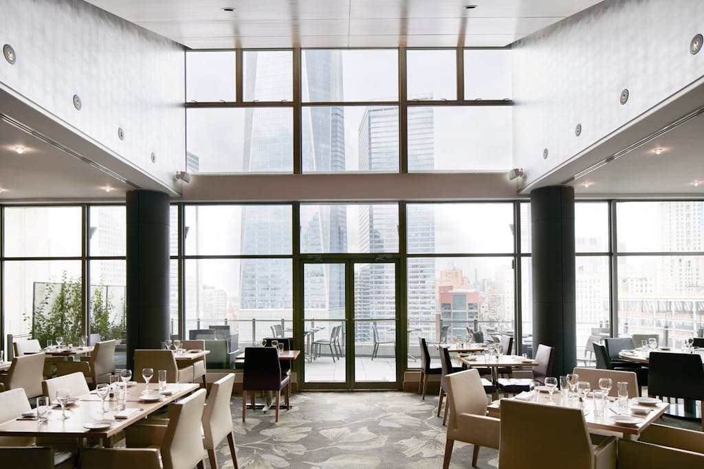 View of the World Terrace Club at Club Quarters Hotel, World Trade Center
