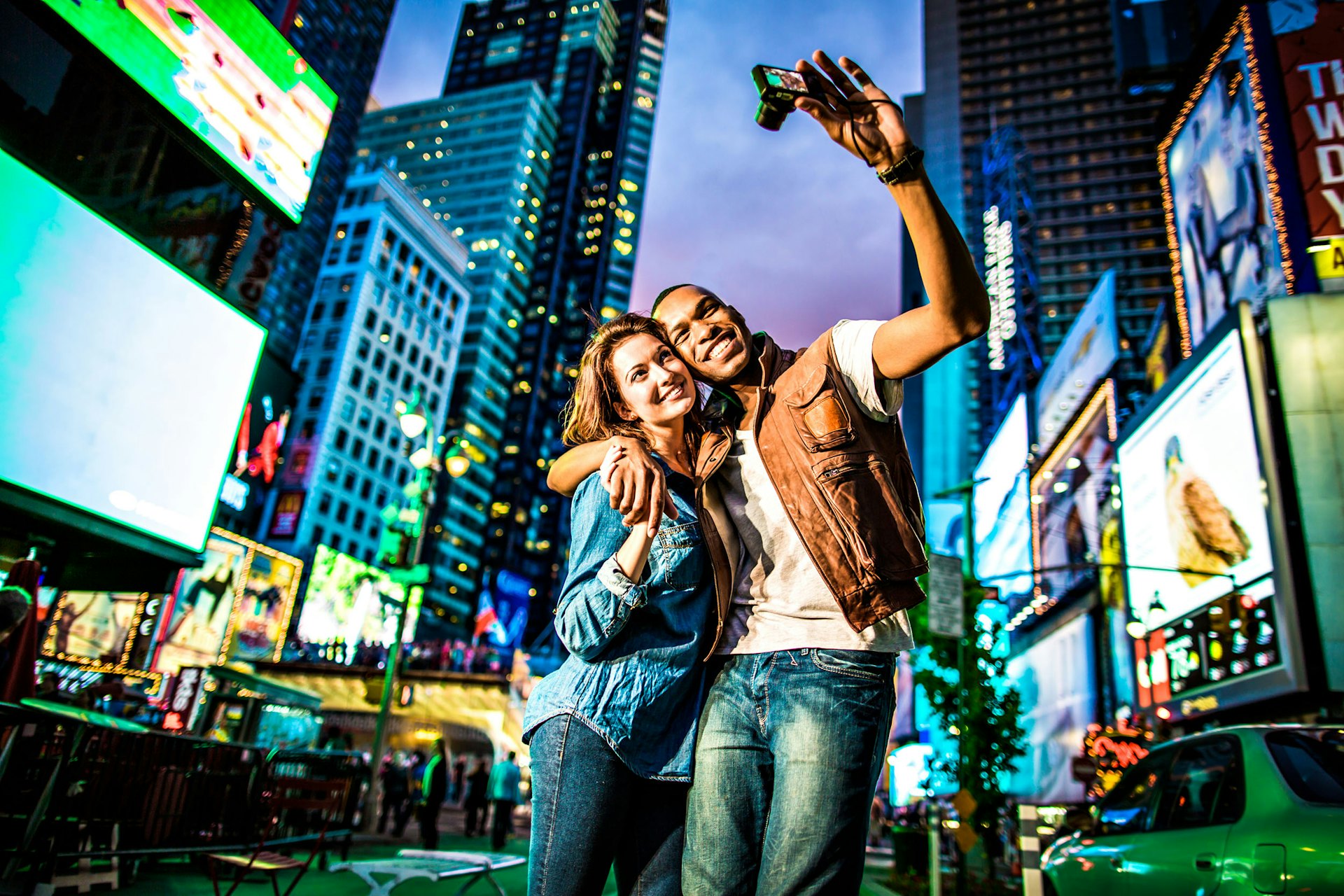 Couple in Times Square - New York City