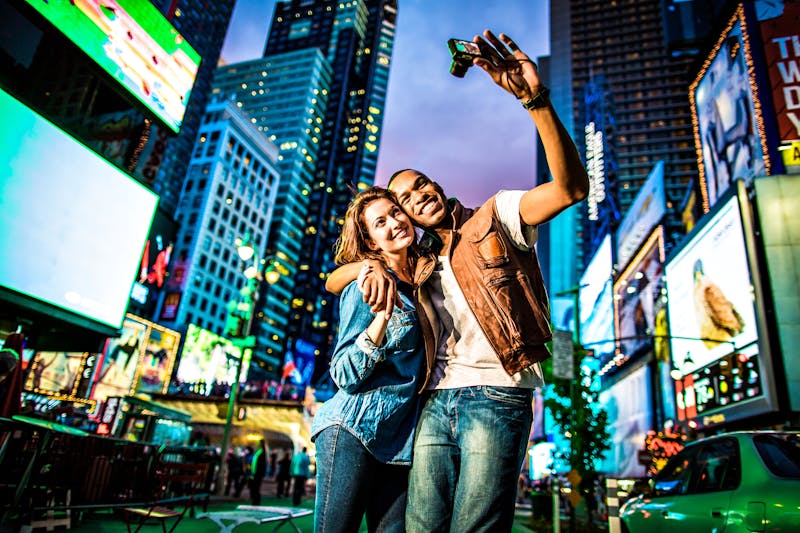 Couple in Times Square - New York City