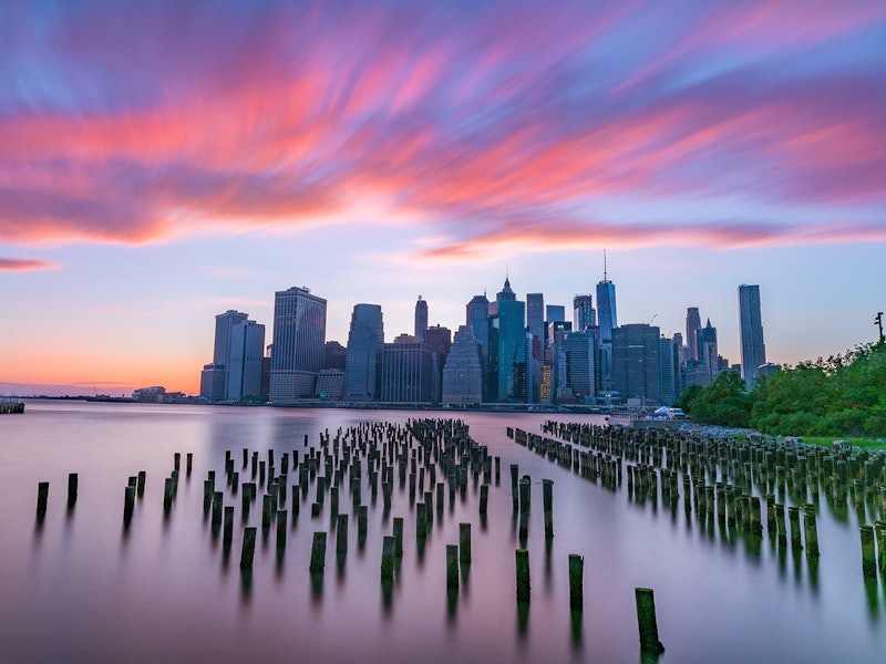 waterfront view of new york city skyline