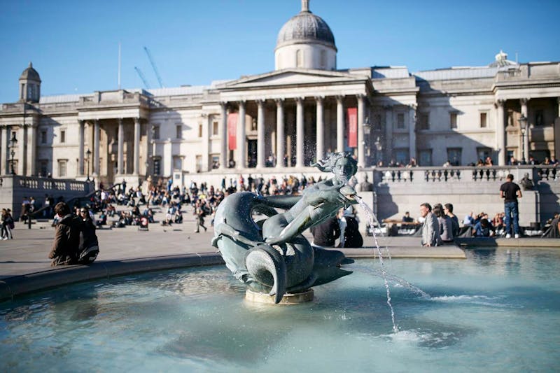 Fountains at Trafalgar Square, London