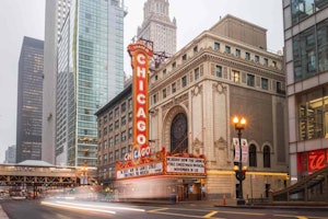 Street view of Chicago Theatre
