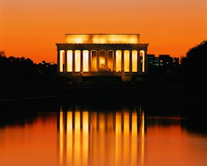 Lincoln Memorial at sunset, Washington DC