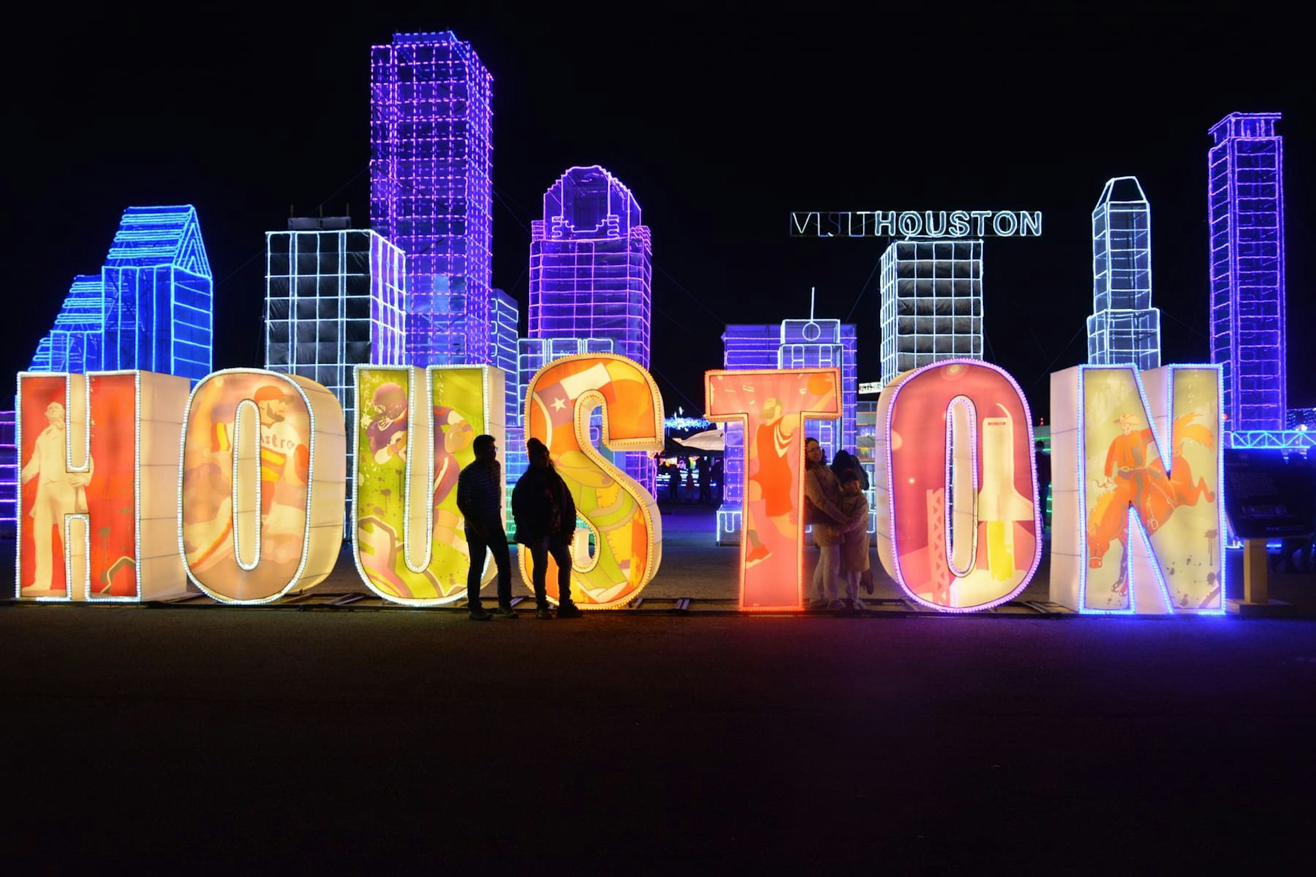 Light up Houston sculpture in Houston, Texas
