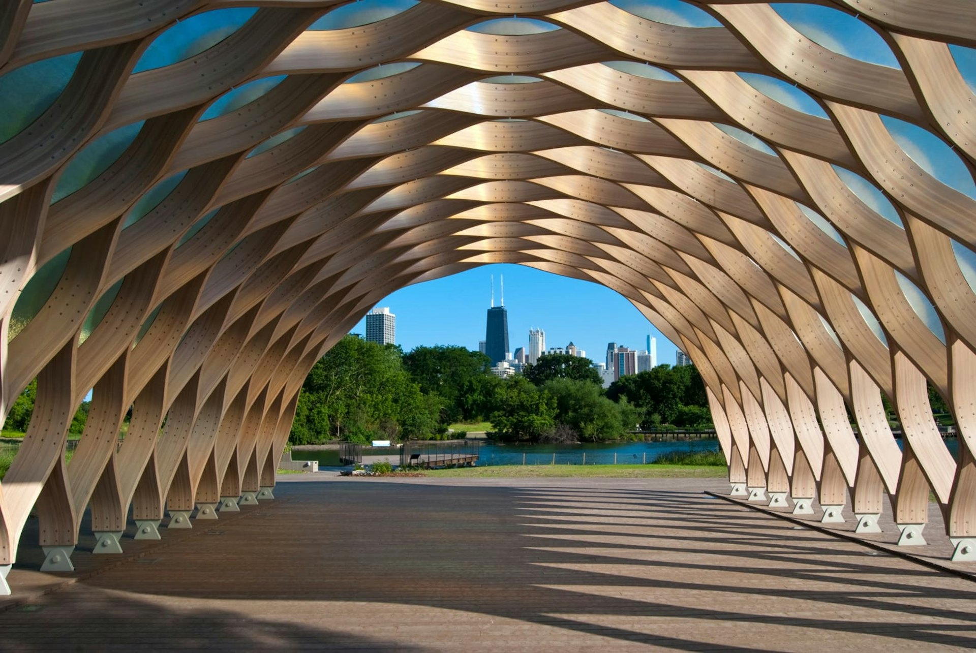 South Pond Pavilion sculpture, Chicago